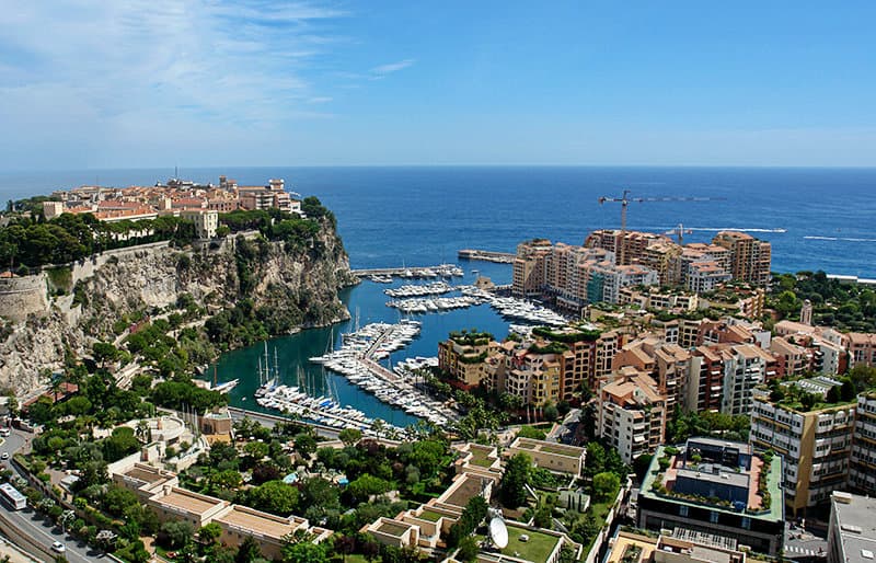 Blick auf Monaco, Cote d'Azur, Frankreich