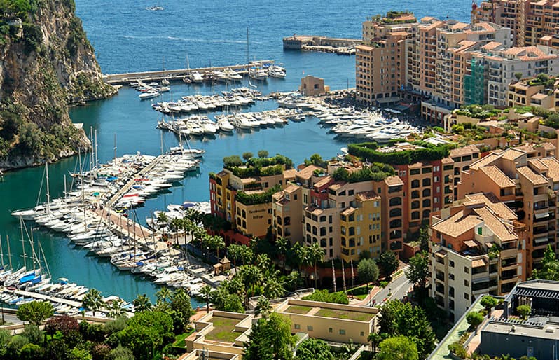 Sch&ouml;ne Hafen von Monaco in Cote d'Azur